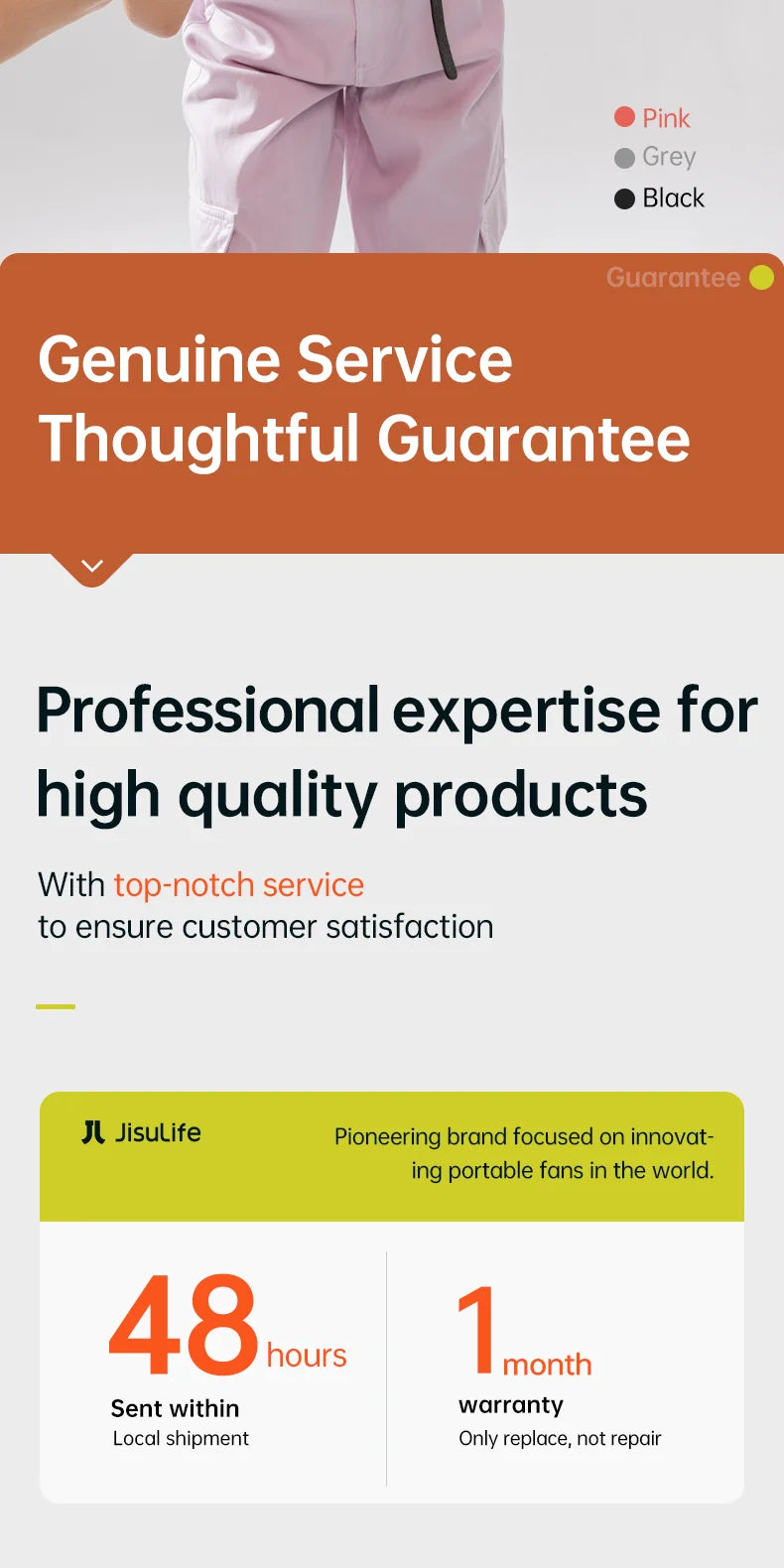 JISULIFE Handheld Turbo Fan, 5000mAh, Super Strong Wind, 5 Speeds, Long Battery Life,  USB Rechargeable, Multipurpose Pocket fan