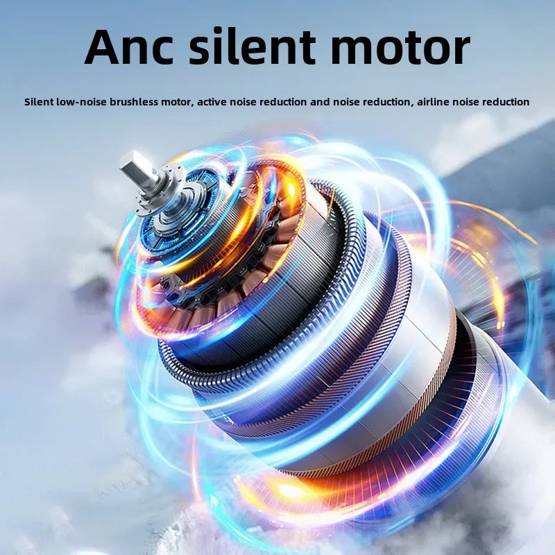 Ice Compress High-speed Cooling Fan Handheld USB Rechargeable Portable Mini Fan LED Digital Display