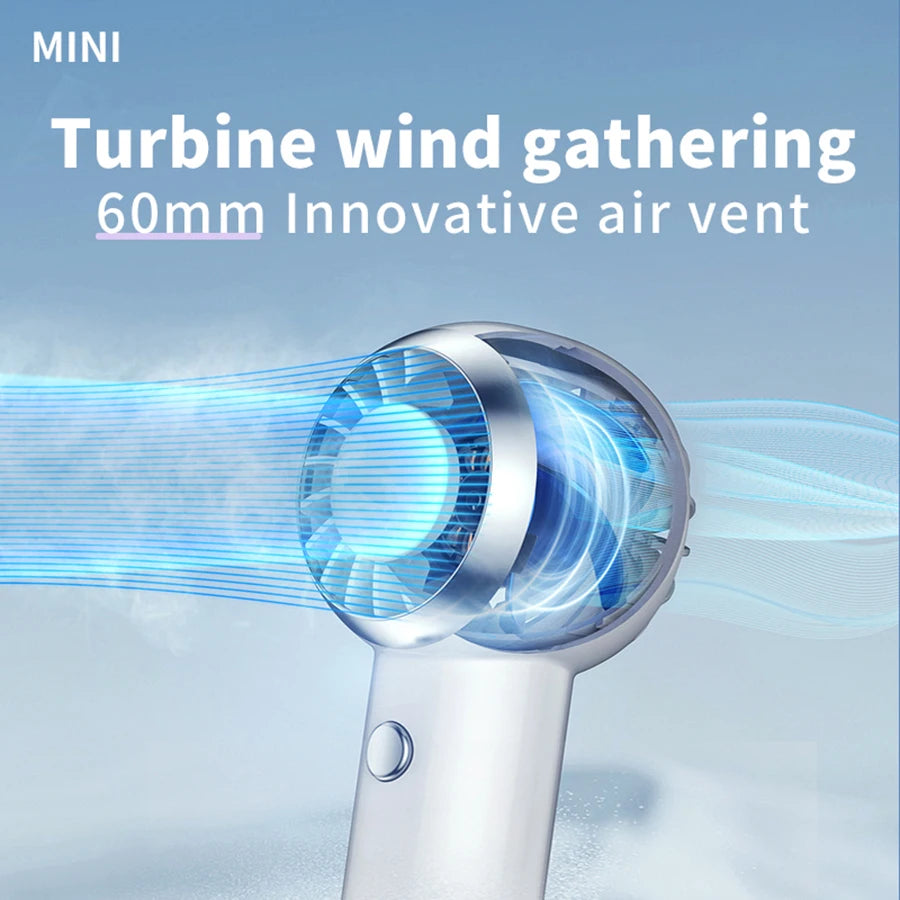 Ultralight Only 60G Mini Size Handheld Fan Portable Fan Air Cooler Pocket Rechargeable Fan