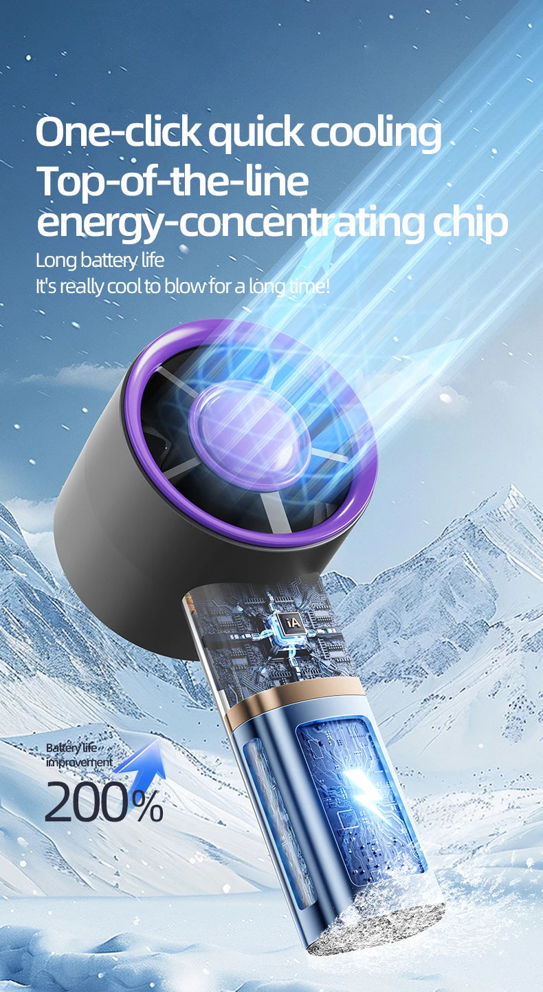 Mini Handheld USB Fast Charging Silent High-Speed Air Cooling Portable Fan